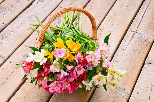 A vibrant bouquet of assorted Mother's Day flowers including roses and lilies
